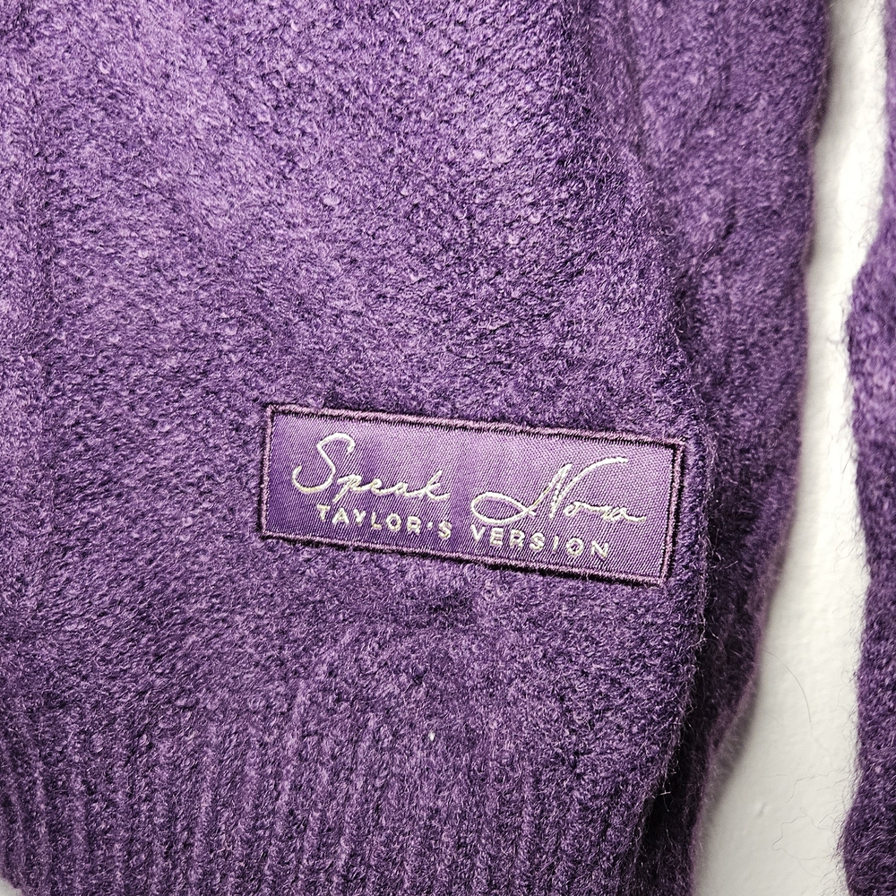Taylor Swift Speak Now NWOT Taylor’s Version Cardigan purple size xs/sm XS/SM - Picture 2 of 11